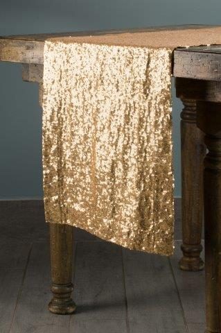 Specialty Sequins Gold table runner